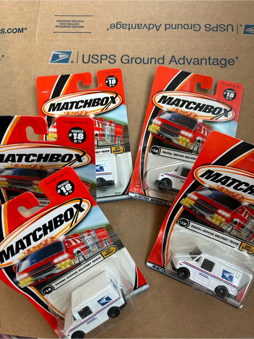 Matchbox White and Blue USPS Postal Delivery Toy (Lot of 5)